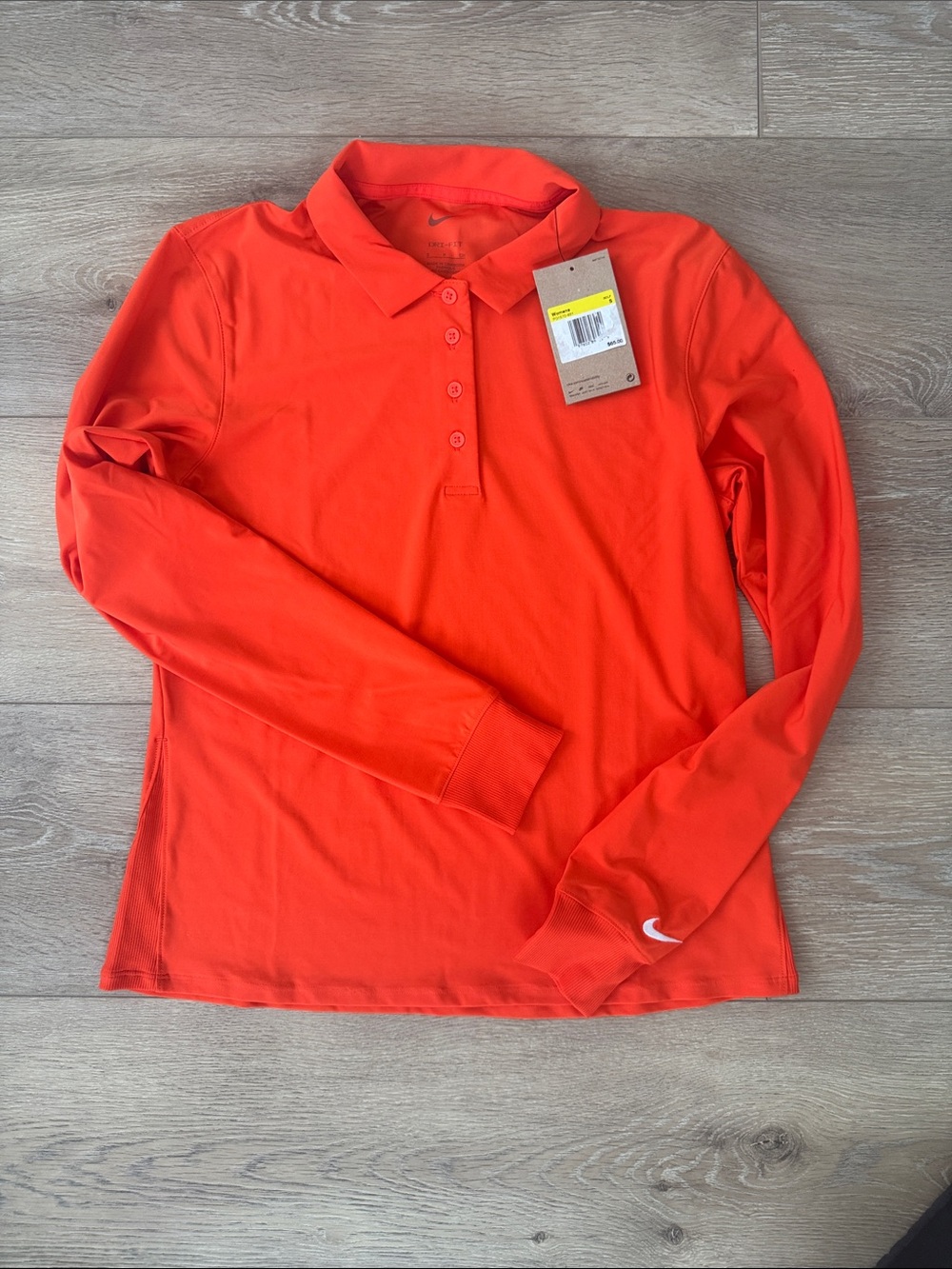 NWT Nike Women's Victory Orange Long-Sleevee Button-Down Golf Polo 🏌️‍♀️⛳️